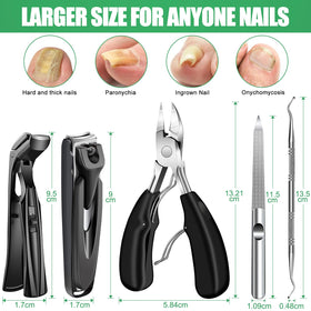 GJNL 25-degree curved blades follow nail shape for accurate trimming.