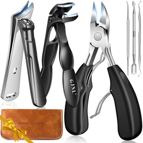 GJNL wide jaw toenail clipper designed for thick nails for easier trimming