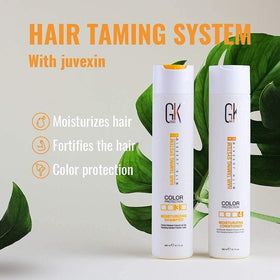 GK Hair Argan Oil Serum bottle showcasing lightweight shine and heat protection.