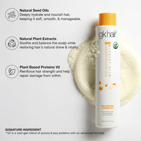 GK HAIR Balance fragrance hint supports a clean, subtle scent during washing.
