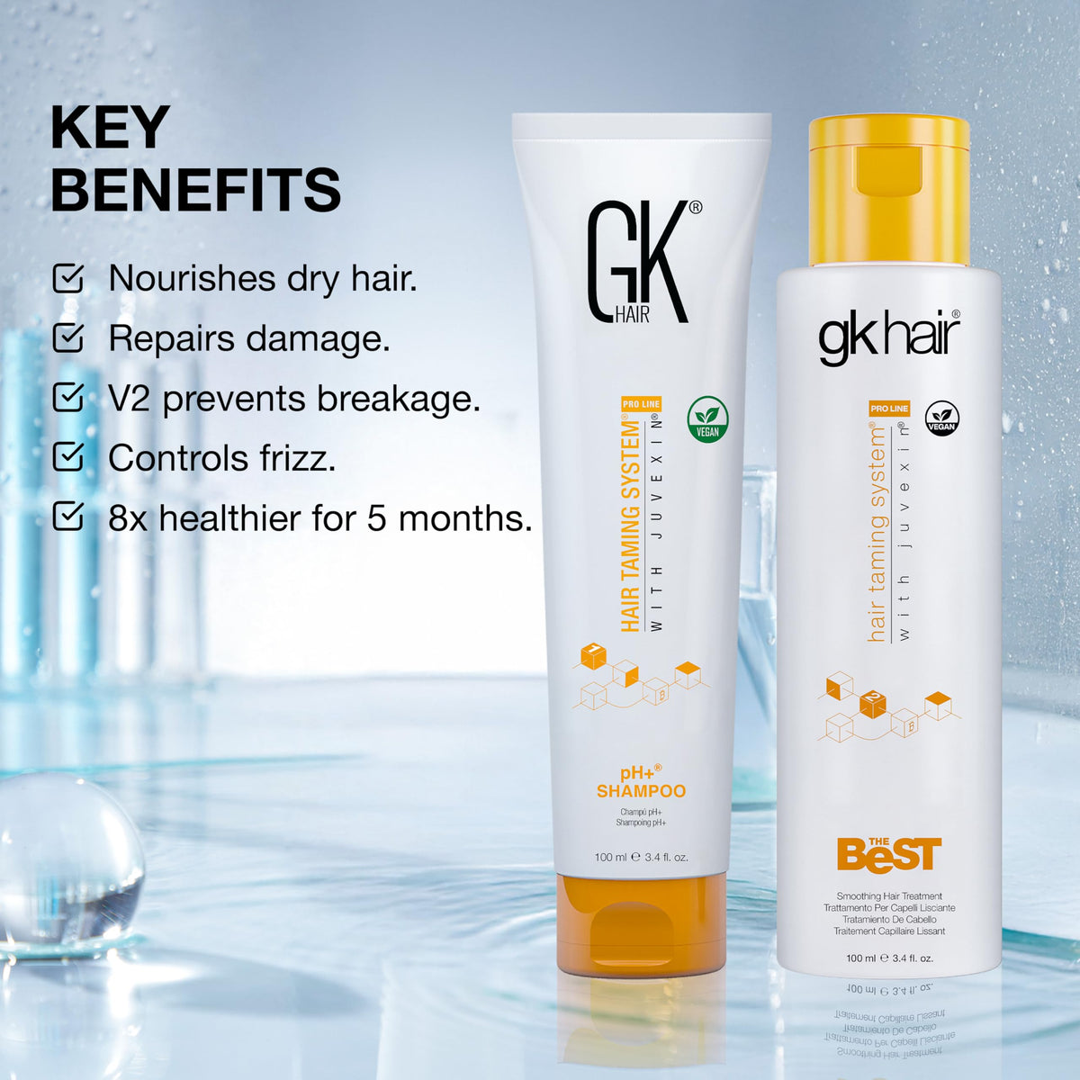 GK HAIR humidity defense result suggests longer-lasting style