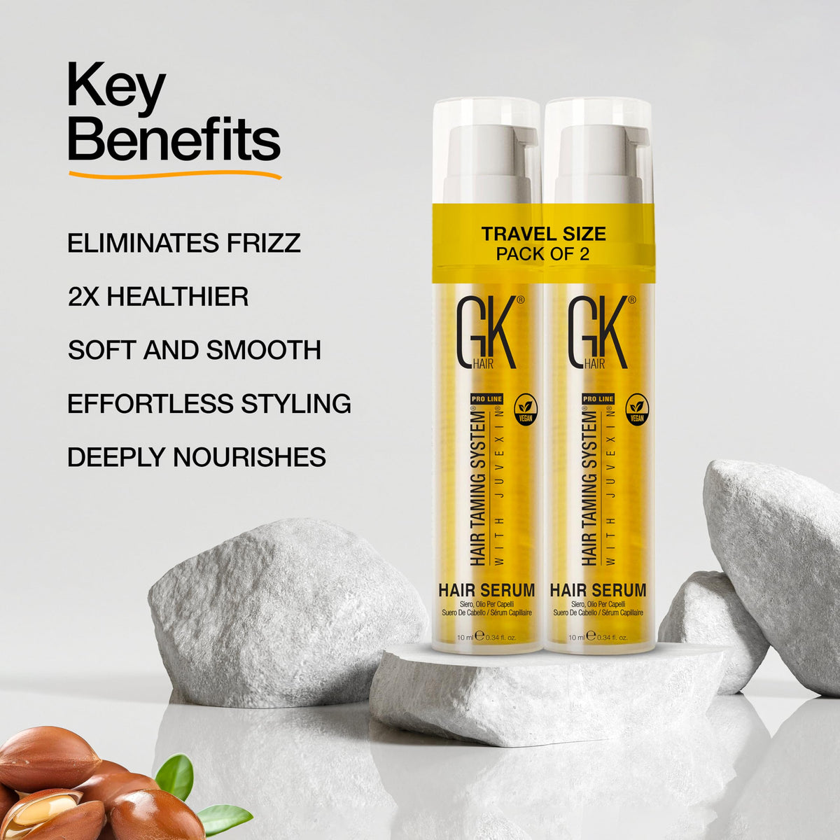 GK HAIR keratin-based serum supports hair health and resilience