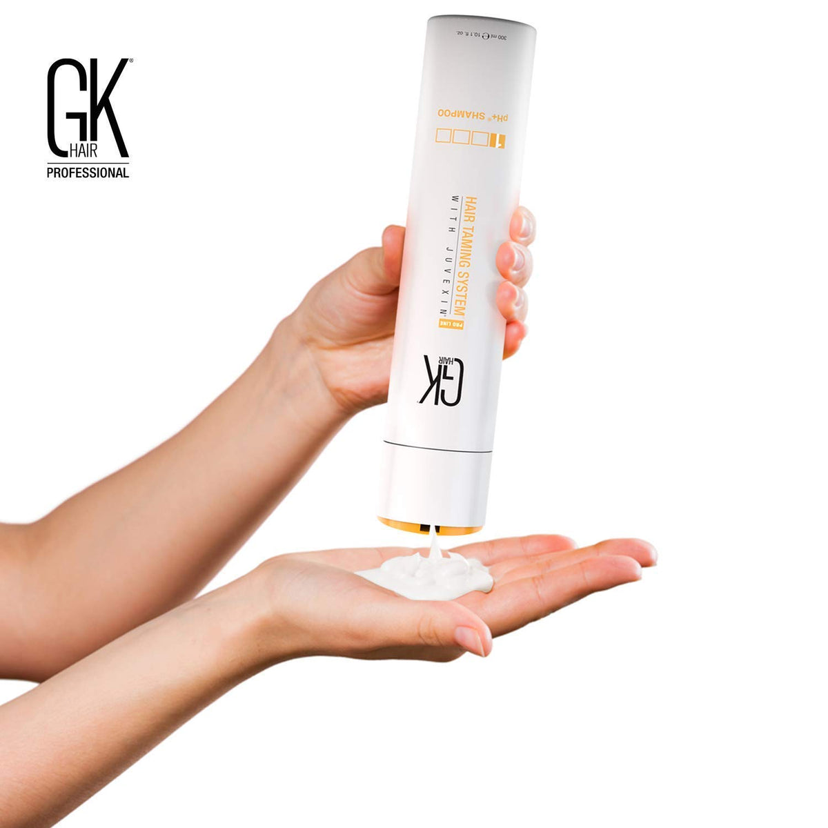 GK HAIR pH+ Clarifying Shampoo packaging for home use.