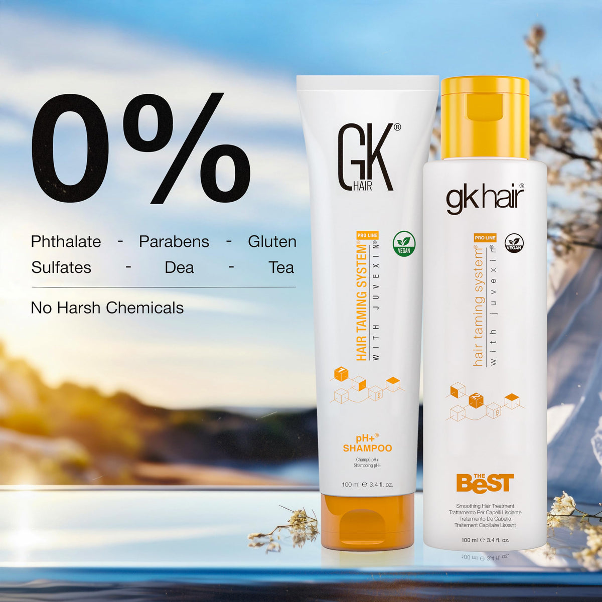 GK HAIR smoothing cream texture coats strands for disciplined, soft finish