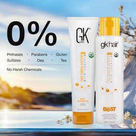 GK HAIR smoothing cream texture coats strands for disciplined, soft finish