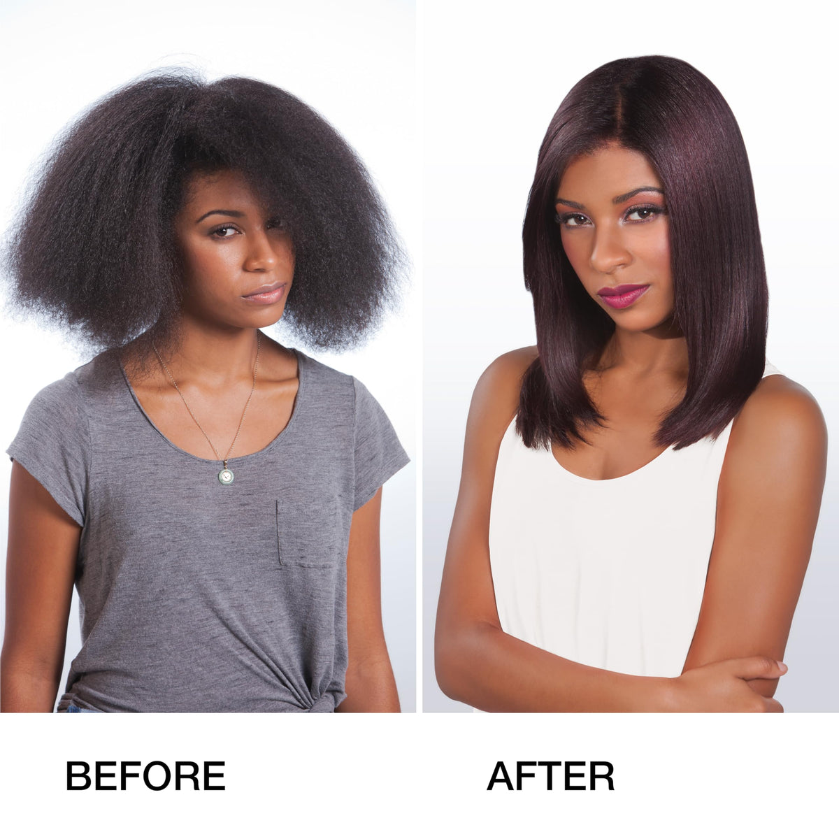 GK HAIR two-step system box demonstrates streamlined smoothing routine