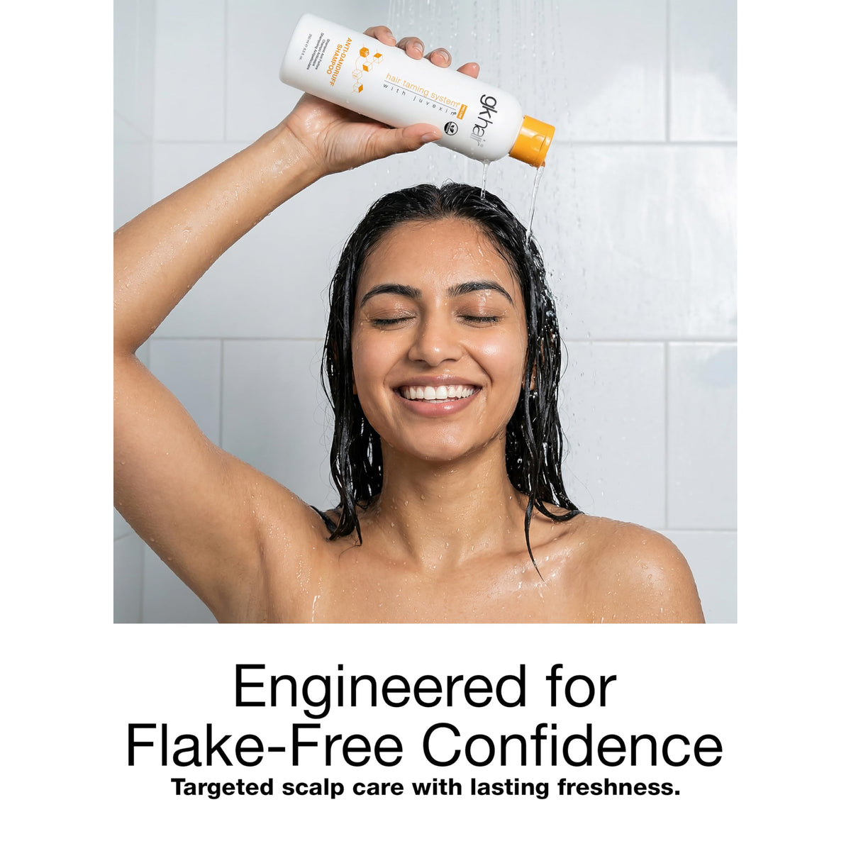 GK HAIR shampoo application softens hair as it cleanses.