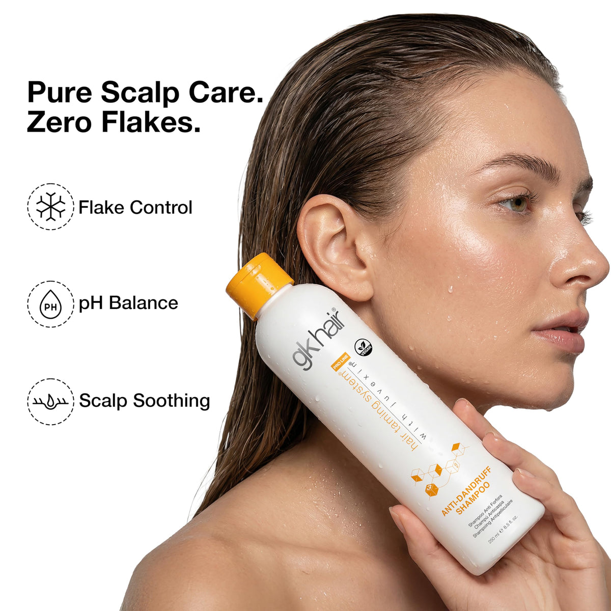 GK HAIR supports healthy-looking hair with consistent use.
