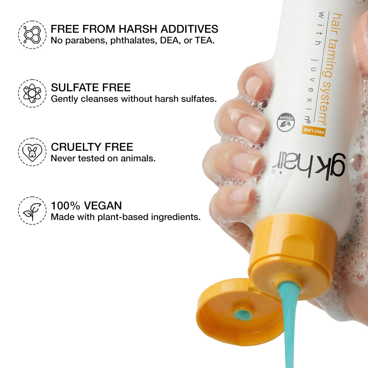 GK HAIR lather feels gentle while removing flakes.