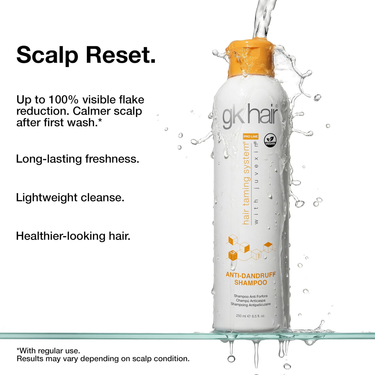 GK HAIR menthol scent adds refreshing coolness.