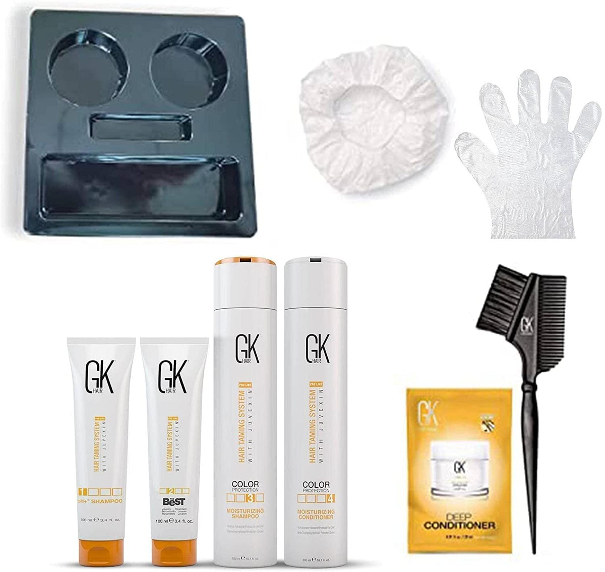 GK HAIR Global Keratin box kit for at-home smoothing and frizz control.