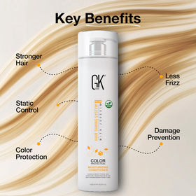 GK Hair Moisturizing Conditioner close-up bottle highlighting nourishing formula