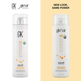 GK Hair Moisturizing Conditioner application showing smooth detangling