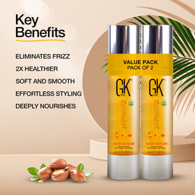 GK HAIR Oil frizz-tamed strands on flyaway hair