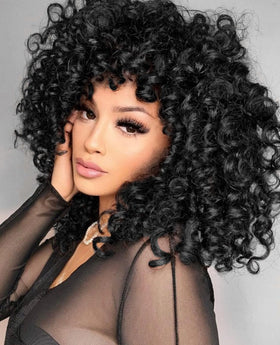 GKtineke loose 14-inch curls add volume without heaviness for all-day comfort.