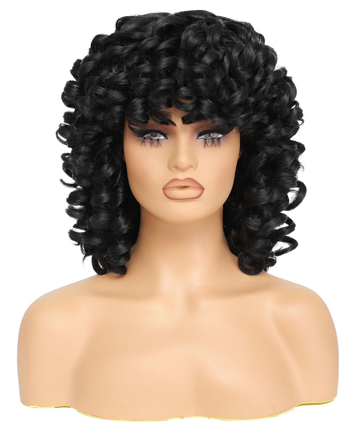 GKtineke short curly wig with bangs offers a soft, natural look for daily wear.