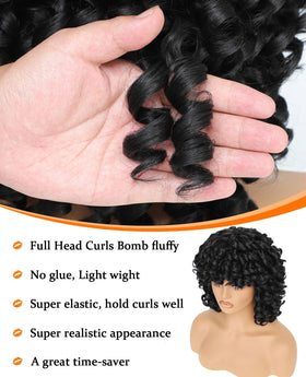 GKtineke soft synthetic fibers mimic natural hair texture and shine.