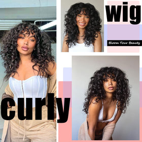 Wig cap included with GKtineke 20-inch curly wig