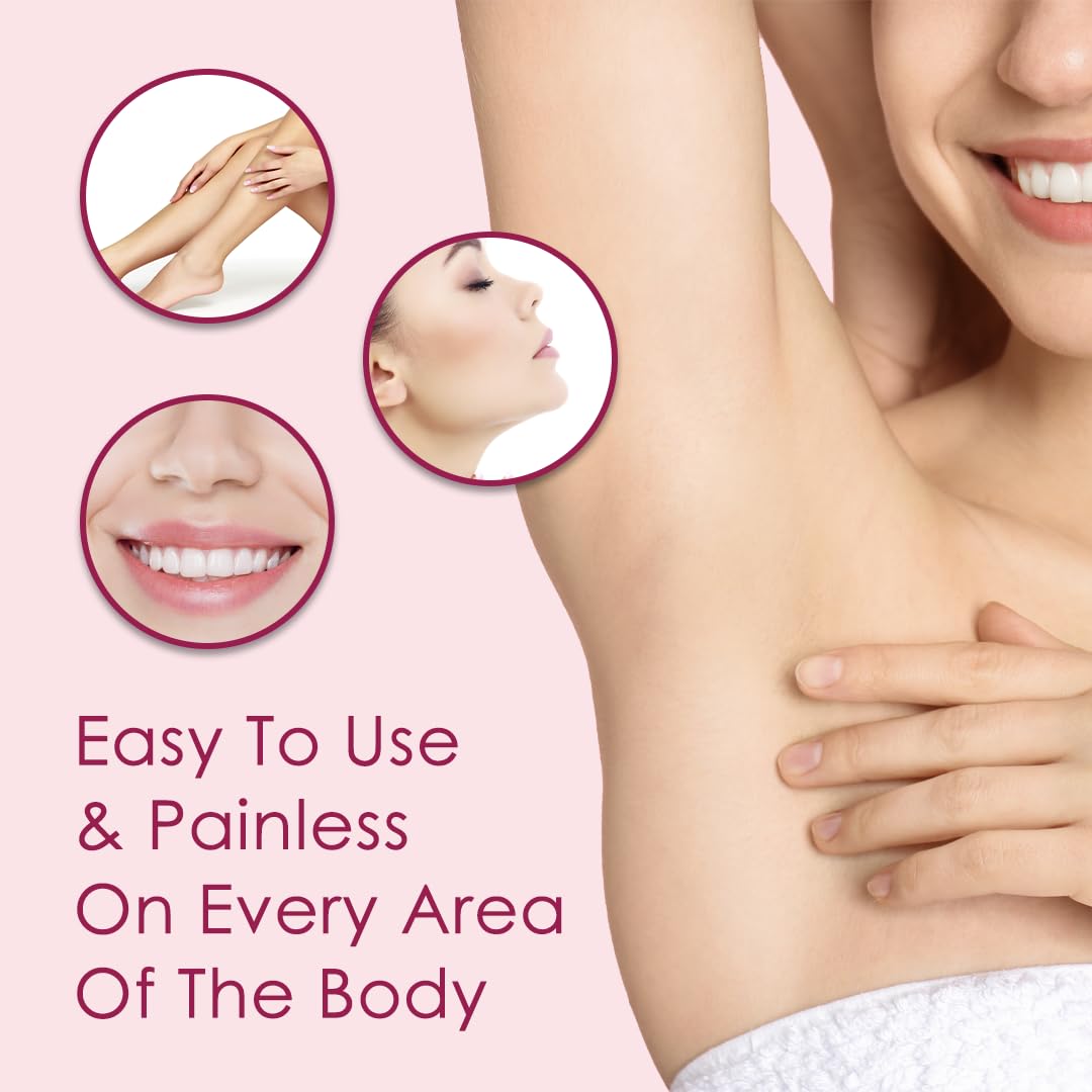 Glabrous Skin Epilator used on leg for gentle at-home removal.