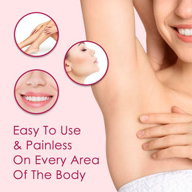 Glabrous Skin Epilator used on leg for gentle at-home removal.