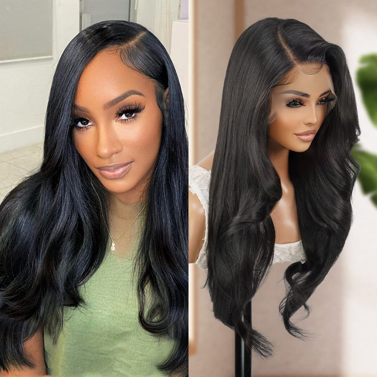 GLAM21USA HD lace-front wig 13x6 for natural parting and versatile styling