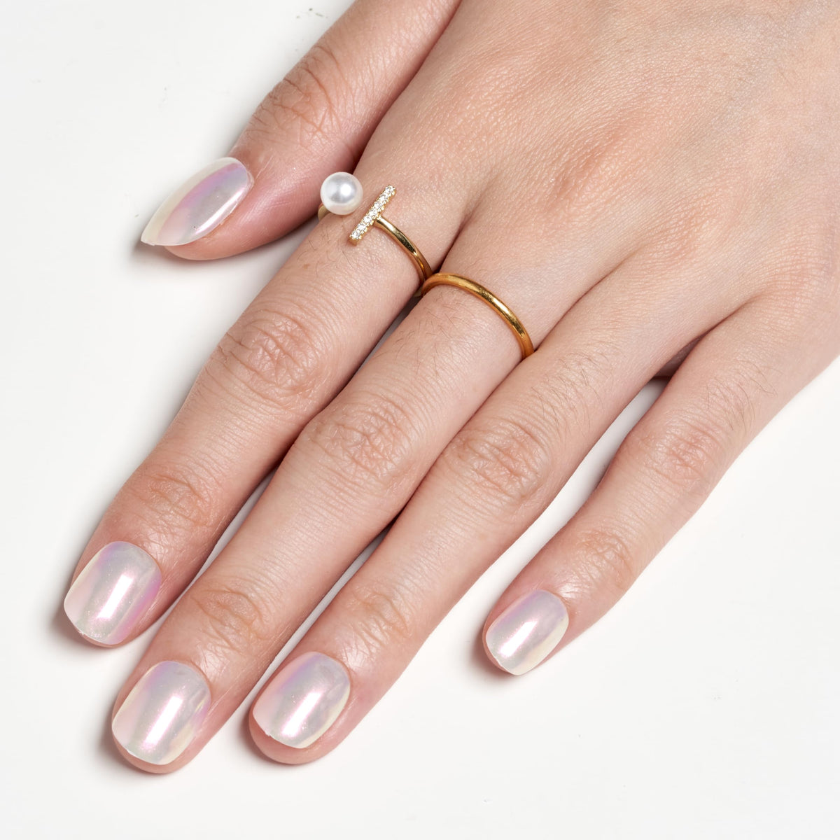 GLAMERMAID glossy round fake nails suit casual and formal looks.