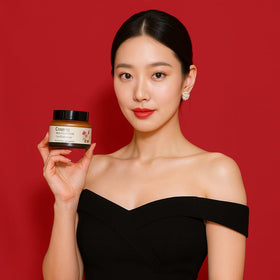 Glamfox ceramide-rich cream texture highlighting barrier support and lasting moisture.