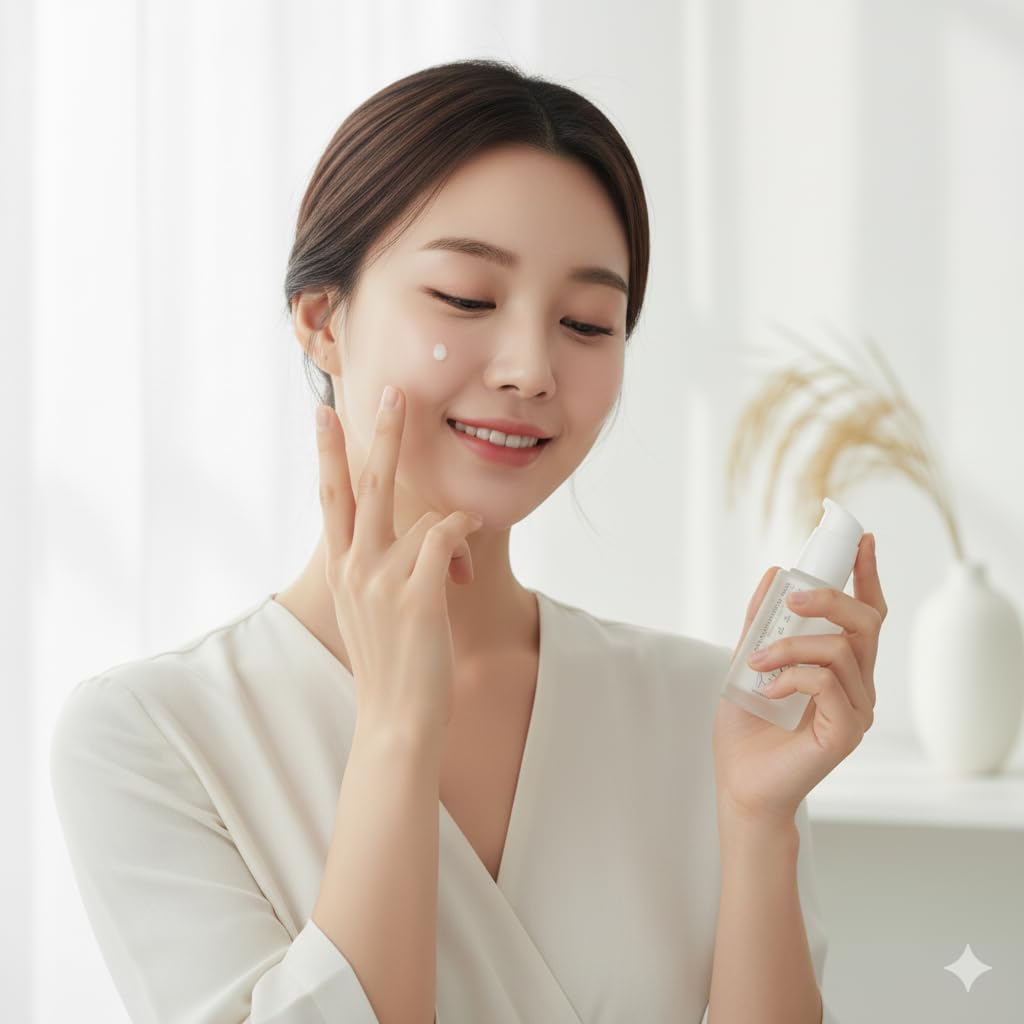 Glamfox Rice Niacinamide Serum texture swatch highlights brightening with Rice extract.
