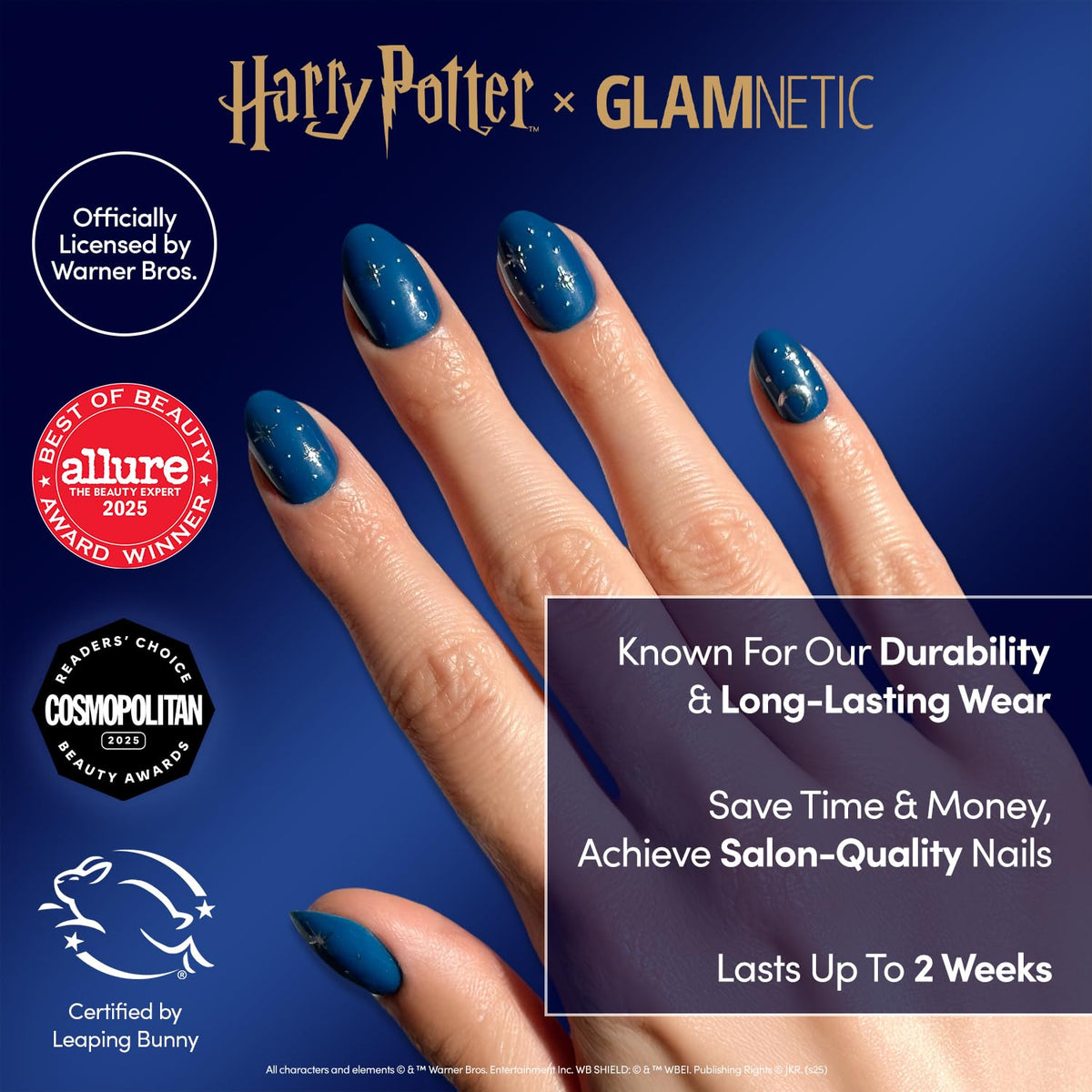 Glamnetic Luna Lovegood 3D graphic detail with celestial accents for a bold look.