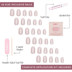 Glamnetic nail kit includes glue and tools for easy at-home application