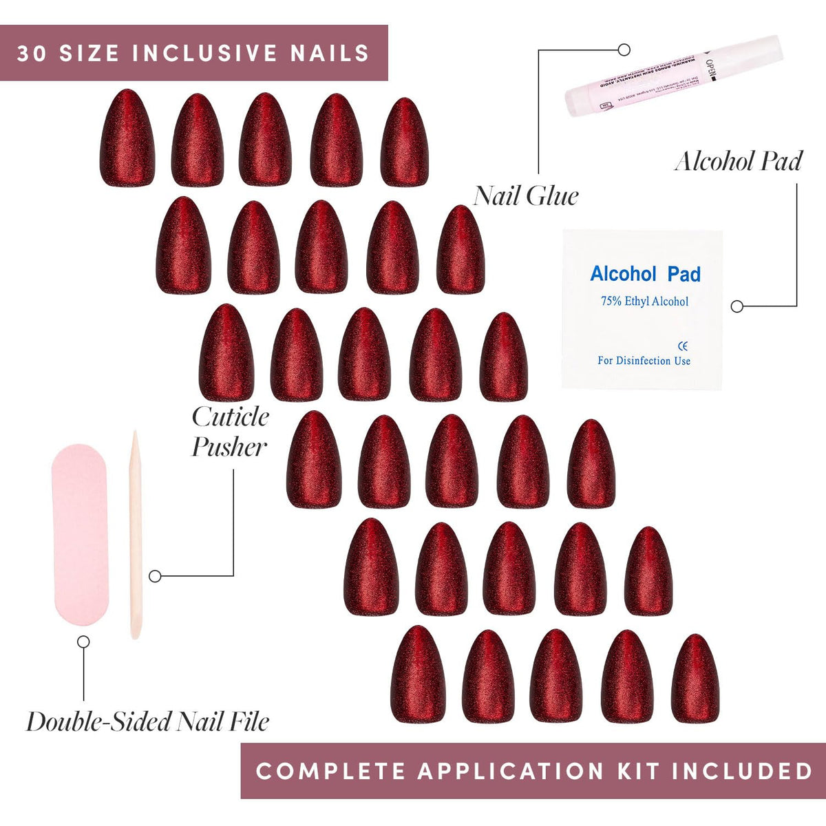 Glamnetic Ruby Slipper nails with up to two weeks wear and simple removal