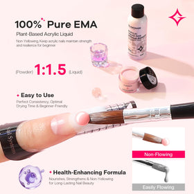 Glamonade liquid for consistent bead mix in acrylic nails