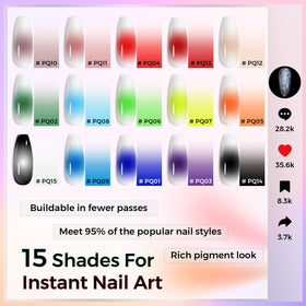 Glamonade color swatches showing 15 colors for versatile looks
