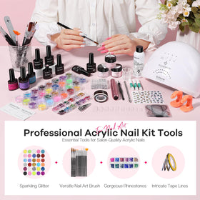Glamonade hands using the kit for at-home practice