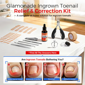 Glamonade relief drops soften nails for gentle care.