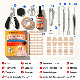 Glamonade self-adhesive bandage protects treated toes.