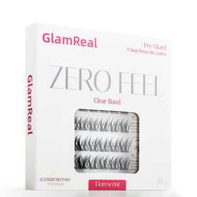GlamReal Florescent self-adhesive lashes, 10-14mm, quick and mess-free application.