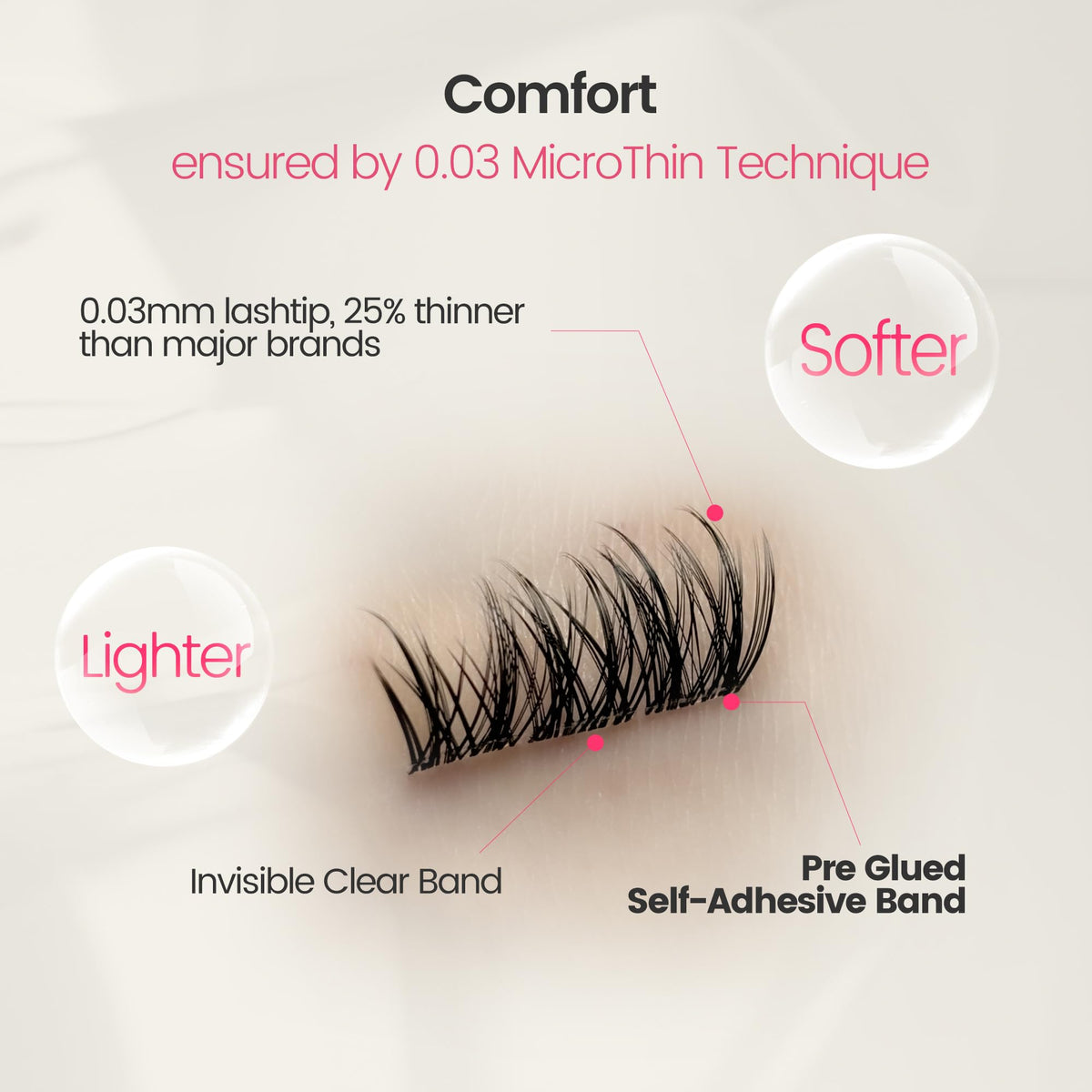 GlamReal reusable lashes, no residue, up to five wears.