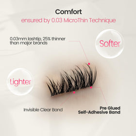 GlamReal reusable lashes, no residue, up to five wears.