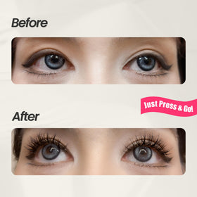 GlamReal ultra-thin lashes with invisible band for feather-light wear.