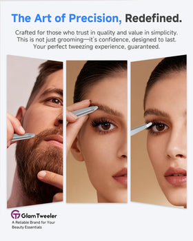 GlamTweeler premium hand-made construction offers a comfortable grip for steady plucking.