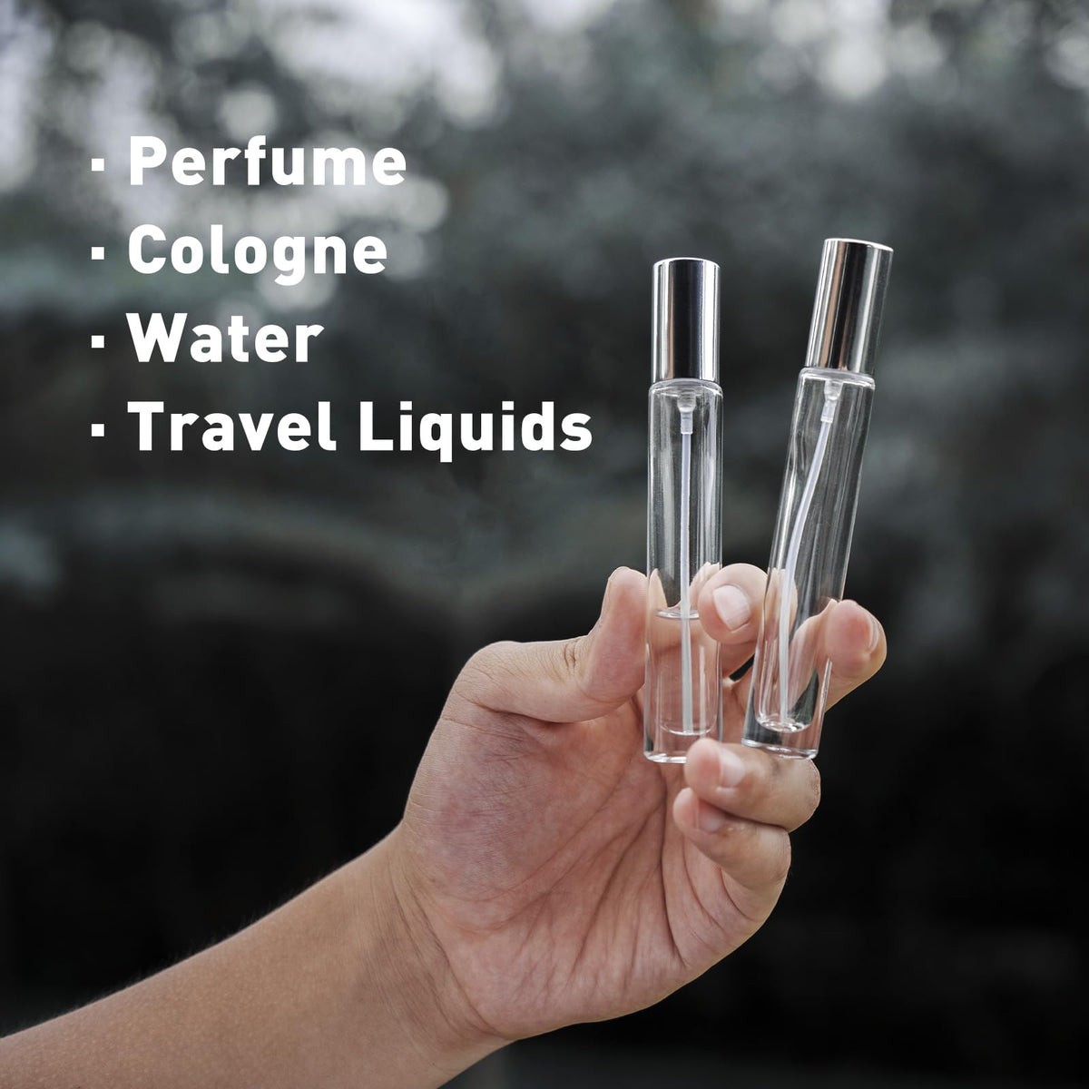 Glassfinity fine mist sprayer delivers even fragrance application.
