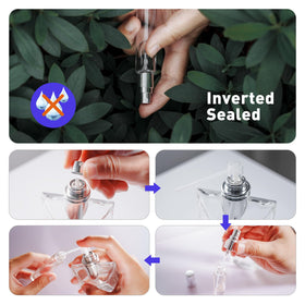 Glassfinity refillable glass bottle for switching scents anytime.