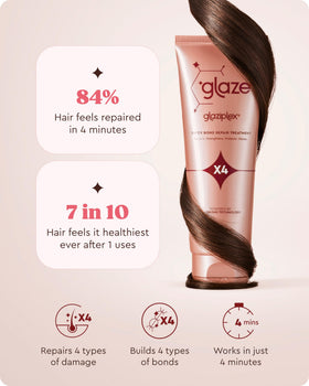 Glaze Glaziplex Bond rich-cream texture highlights luxurious conditioning.