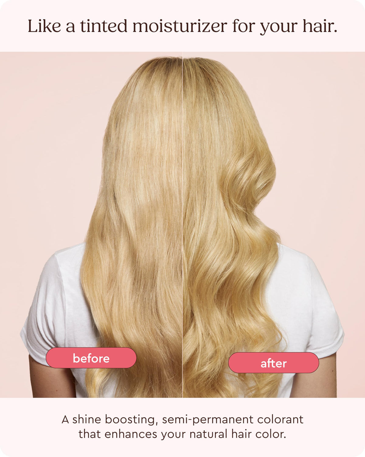 Glaze Supergloss hair gloss close-up showing rich shine and hydrated strands.