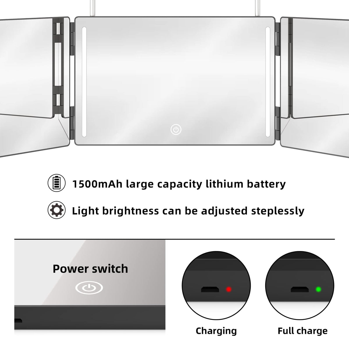 GLDDAO intelligent touch dimming to adjust brightness quickly.