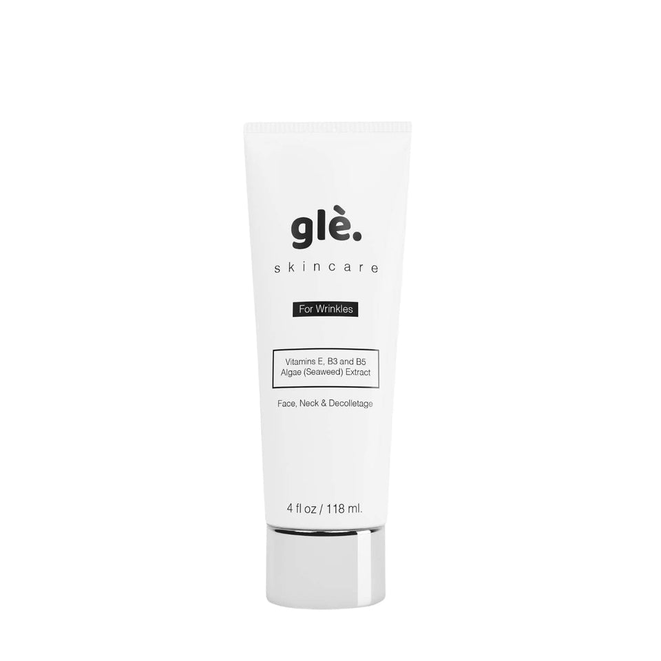 Gle Skincare anti-aging moisturizer bottle with pump supports easy daily hydration.