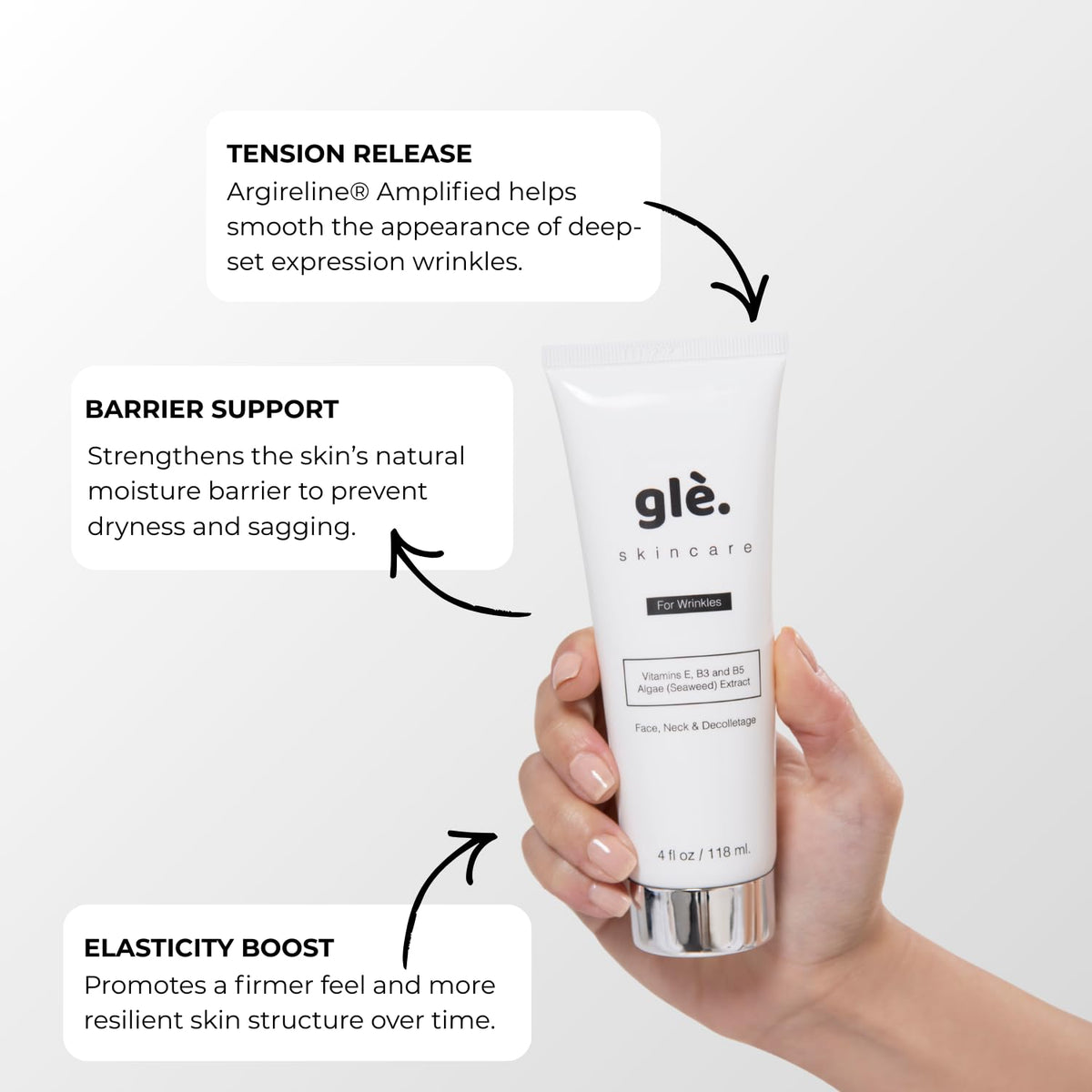Gle Skincare unscented cream texture for sensitive skin use.