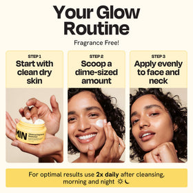 Gleamin Advanced Brightening Moisturizer shown in daily skincare routine