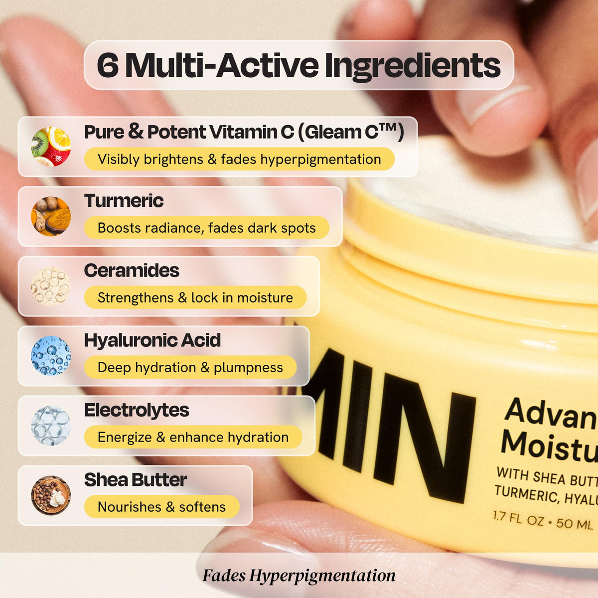 Gleamin Advanced Brightening Moisturizer fragrance-free formula for sensitive skin